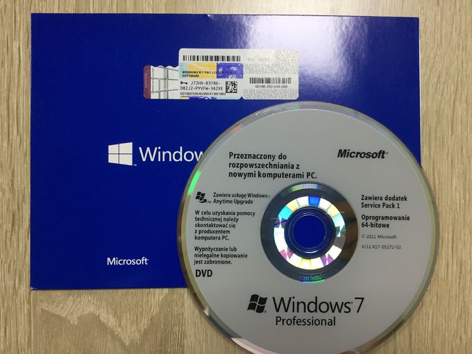 Ursprüngliches Microsoft Windows 7 Berufs-SP1 64 Bit-Englisch Intel 1 PK DSP DVD